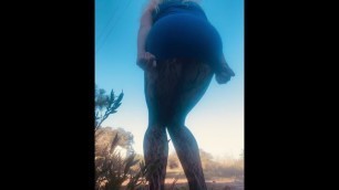 Chubby Curvy PAWG Farm Girl Jiggles and Twerks before Playing with Holes with BBC Dildo like a Slut