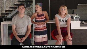 FamilyStrokes - Scavenger Hunt with sis turns sexual