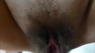 Hairy BBW wife pee's in my mouth!