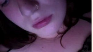 Horny chubby girl masturbates and put finger in ass