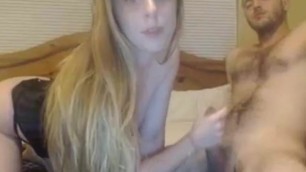 Sexy Long Hair Blowjob, Hairjob And Play With Cock