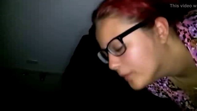 Cute Nerd Demonstrates How To Give A Sloppy Blowjob