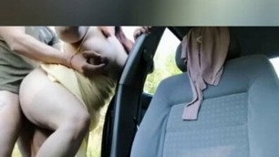 Dogging wife fucks in car with stranger