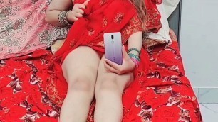 Punjabi Wife Masturbating While She is Watching Porn On Her Mobile With Loud Moaning
